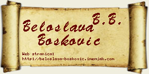 Beloslava Bošković vizit kartica